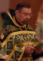 Fr Paul Merculief in liturgy