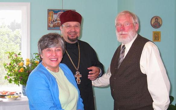 Fr. Paul, Mka. Elizabeth and SHS Board Member, Ben Ardinger